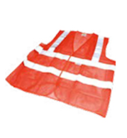 Orange High-Visibility Net Safety Vest 100% Polyester Fabric with 5cm Reflective Tape, EN471 Class 2, Breathable Safety Vest for Construction, Warehouse, and Road Workers